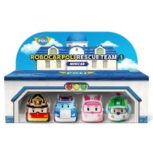 POLI MRT-760 Robocar Poli Mini Kasabanın Kurtarma Araçları 4lü Set