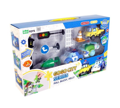 POLI-ZR-912 Robocar Poli Gogo City Seri Poli Burky Helly Oyun Seti POLI-ZR-912 Robocar Poli Gogo City Seri Poli Burky Helly Oyun Seti
