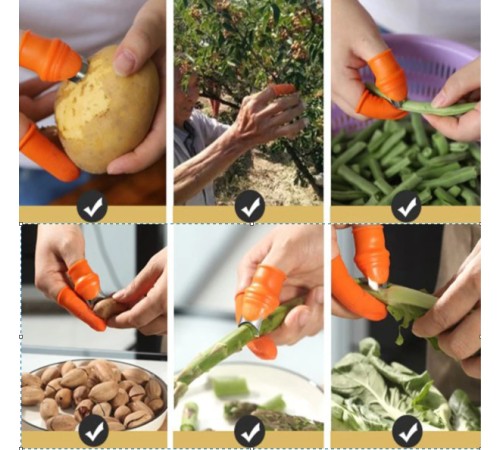 Pratik Baş Parmak Sebze Kesme Ayıklayıcı Bayan M Set