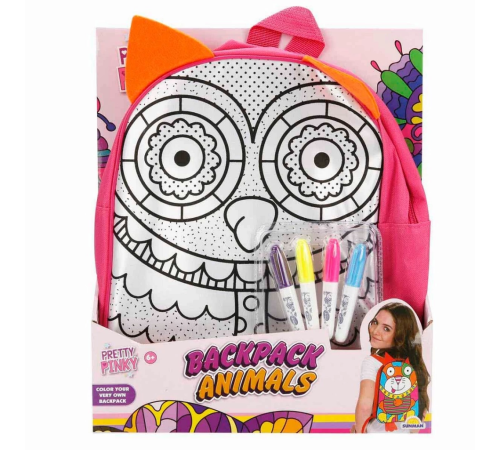 Pretty Pinky Boyanabilir Desenli Baykuş Sırt Çantası Pretty Pinky Boyanabilir Desenli Baykuş Sırt Çantası