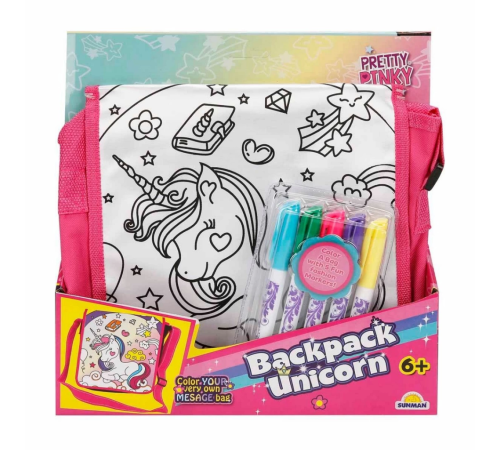 Pretty Pinky Boyanabilir Desenli Unicorn Sırt Çantası Pretty Pinky Boyanabilir Desenli Unicorn Sırt Çantası