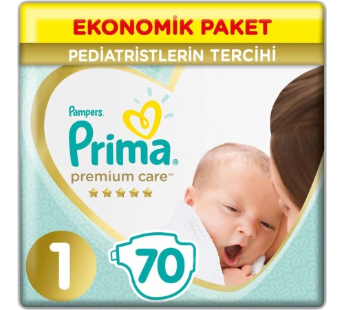Prima Premium Care Bebek Bezi Ekonomik Paket 1 Beden 70 Adet Prima Premium Care Bebek Bezi Ekonomik Paket 1 Beden 70 Adet