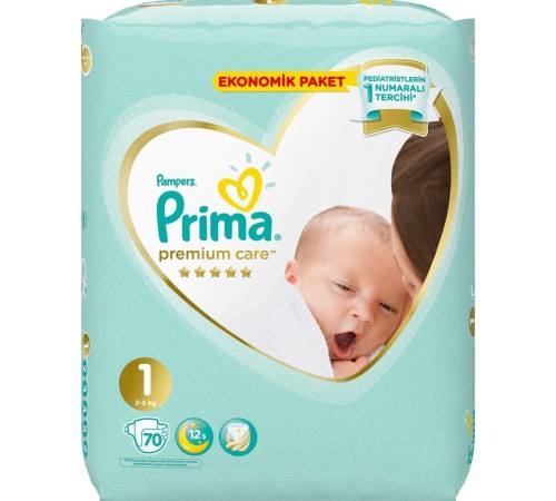 Prima Premium Care Bebek Bezi Ekonomik Paket 1 Beden 70 Adet Prima Premium Care Bebek Bezi Ekonomik Paket 1 Beden 70 Adet