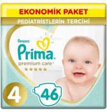 Prima Premium Care Bebek Bezi Ekonomik Paket 4 Beden 46 Adet