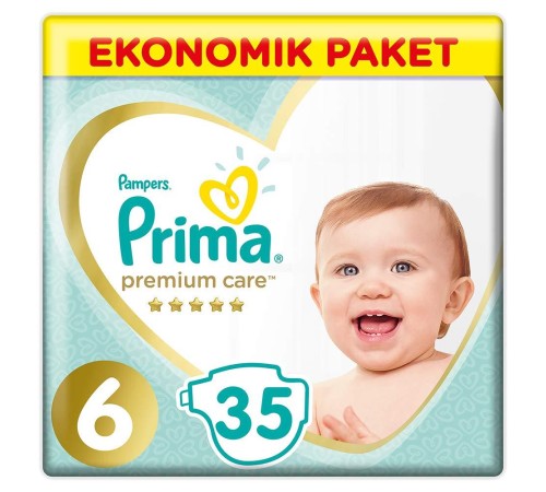 Prima Premium Care Bebek Bezi Ekonomik Paket 6 Beden 35 Adet Prima Premium Care Bebek Bezi Ekonomik Paket 6 Beden 35 Adet