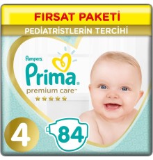 Prima Premium Care Bebek Bezi Fırsat Paketi 4 Beden 84 Adet