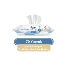 Pure Baby Organic Yenidoğan Islak Havlu Mendil 70 Yaprak