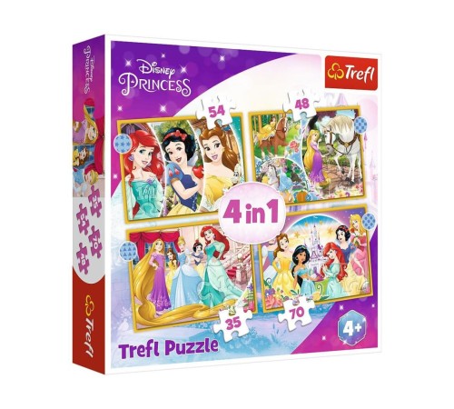 PUZZLE-34385 Disney Princess 4IN1 Puzzle PUZZLE-34385 Disney Princess 4IN1 Puzzle