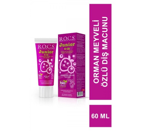 R.O.C.S.Junior Diş Macunu 6-12 Yaş 60 ml Orman Meyveleri R.O.C.S.Junior Diş Macunu 6-12 Yaş 60 ml Orman Meyveleri