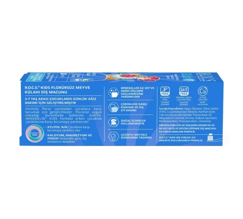 .Kids Diş Macunu 3-7 Yaş 35 ml Meyve Külahı