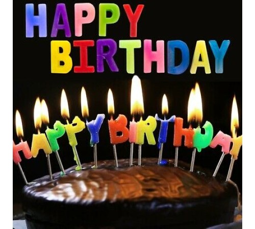 Rengarenk Happy Birthday Yazılabilen Doğum Günü Mumu Rengarenk Happy Birthday Yazılabilen Doğum Günü Mumu