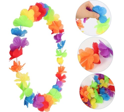 Rengarenk Hawaii Boyun Çelengi Havai Partisi Kolyesi 1 Adet