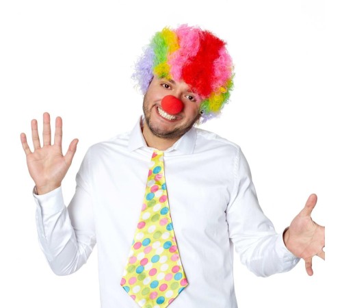Rengarenk Kıvırcık Afro Bonus Peruk 110 Gr ve Kırmızı Burun Seti Rengarenk Kıvırcık Afro Bonus Peruk 110 Gr ve Kırmızı Burun Seti