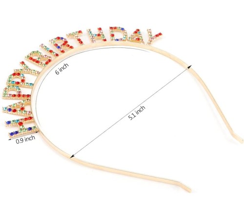 Rengarenk Kristal Taşlı Ekstra Lüks Gümüş Kaplama Happy Birthday Taç 16x17 cm Rengarenk Kristal Taşlı Ekstra Lüks Gümüş Kaplama Happy Birthday Taç 16x17 cm