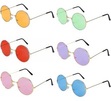 Renkli Lennon Retro İmaj Gözlükleri 6 Renk 6 Adet