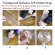 Rose Gold Renk Simli Yuvarlak Şeffaf Balon 24 İnç