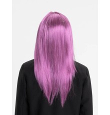 Rose Pembe Renk Düz Kesim Uzun Parti Peruğu Takma Saç