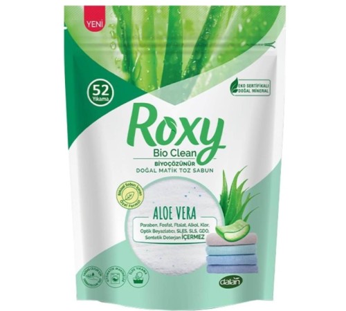 Roxy Bio Clean Doğal Matik Toz Sabun Aloe Vera 1600 Gr Roxy Bio Clean Doğal Matik Toz Sabun Aloe Vera 1600 Gr