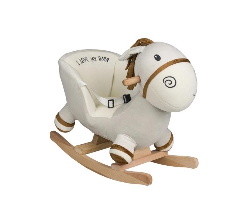 Safeline Bebe Peluş Ahşap Sallanır Oyuncak At Safeline Bebe Peluş Ahşap Sallanır Oyuncak At