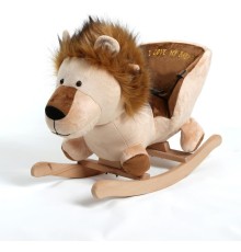 Safeline Bebe Peluş Ahşap Sallanır Oyuncak Aslan