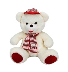 Şapkalı Atkılı Peluş Ayı 50 cm