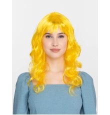 Sarı Renk Uzun Dalgalı Parti Peruğu