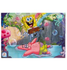 SB7978 Spongebob Taslamalı Frame Puzzle 24 Parça -Laçokids