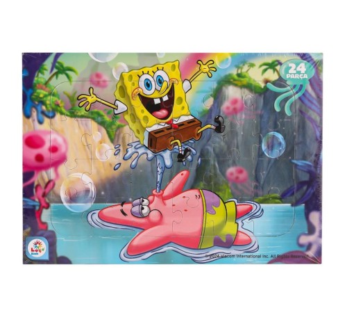 SB7978 Spongebob Taslamalı Frame Puzzle 24 Parça -Laçokids SB7978 Spongebob Taslamalı Frame Puzzle 24 Parça -Laçokids