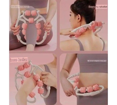 Selülit Masaj Aleti 9 Tekerlekli Lenf Drenaj Rulosu