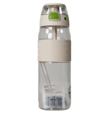 Shotay Şeffaf Kapaklı Şeritli Tritan Matara 800 ml