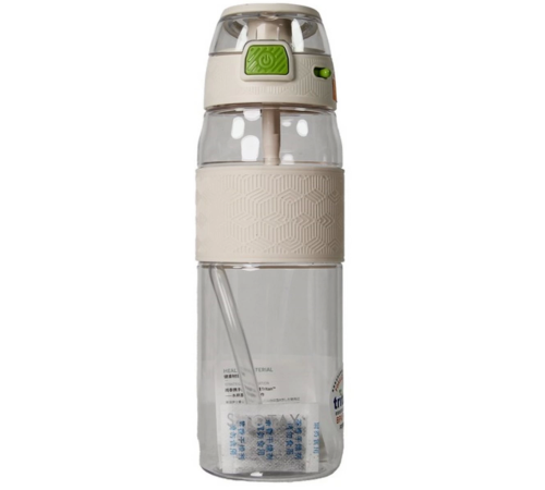 Shotay Şeffaf Kapaklı Şeritli Tritan Matara 800 ml Shotay Şeffaf Kapaklı Şeritli Tritan Matara 800 ml
