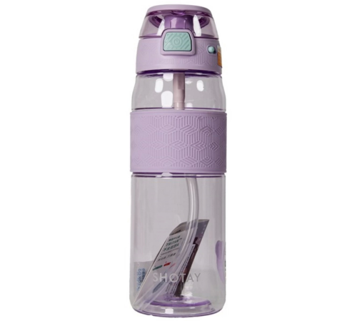 Shotay Şeffaf Kapaklı Şeritli Tritan Matara 800 ml Shotay Şeffaf Kapaklı Şeritli Tritan Matara 800 ml