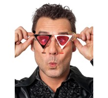 Siyah Beyaz Renk Martini Parti Gözlüğü