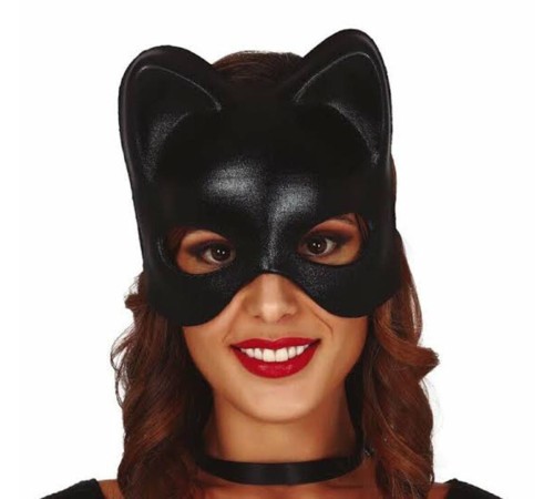 Siyah Deri Görünümlü Kedi Maskesi – Cosplay & Maskeli Balo Siyah Deri Görünümlü Kedi Maskesi – Cosplay & Maskeli Balo