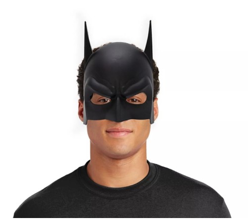 Siyah Renk Çocuk Boy Arkadan Lastikli Batman Maskesi A Kalite  20x14 cm