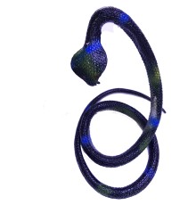 Siyah Renk Gerçekçi Kobra Model Silikon Yumuşak Yılan 80 cm