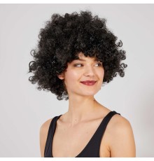 Siyah Renk Kıvırcık Afro Bonus Peruk