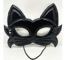 Siyah Renk Kumaş Malzemeden İmal Eva Kedi Maskesi 19x15 cm