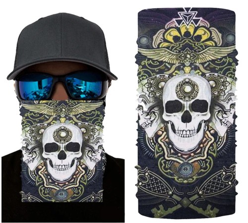 Siyah Renk Üzeri Likralı Beyaz Kafatası Kuru Kafa Baskılı Baf Buff Bandana 28x45 cm Siyah Renk Üzeri Likralı Beyaz Kafatası Kuru Kafa Baskılı Baf Buff Bandana 28x45 cm