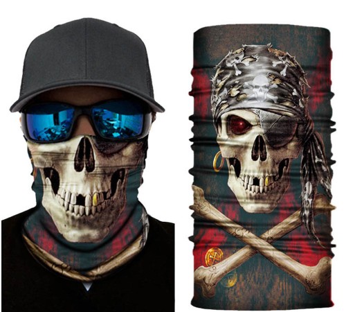 Siyah Renk Üzeri Likralı Korsan Kafatası Baskılı Baf Buff Bandana 30x48 cm Siyah Renk Üzeri Likralı Korsan Kafatası Baskılı Baf Buff Bandana 30x48 cm