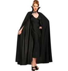 Siyah Renk Yakalı Halloween Pelerini 120 cm