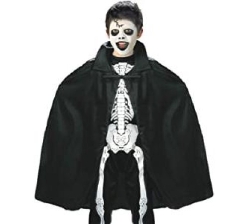 Siyah Renk Yakalı Halloween Pelerini 90 cm Siyah Renk Yakalı Halloween Pelerini 90 cm
