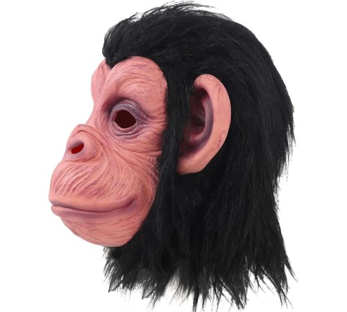 Siyah Saçlı Kafaya Tam Geçmeli Lateks Şempanze Maskesi - Lateks Maymun Orangutan Goril Maske Et Maske Siyah Saçlı Kafaya Tam Geçmeli Lateks Şempanze Maskesi - Lateks Maymun Orangutan Goril Maske Et Maske