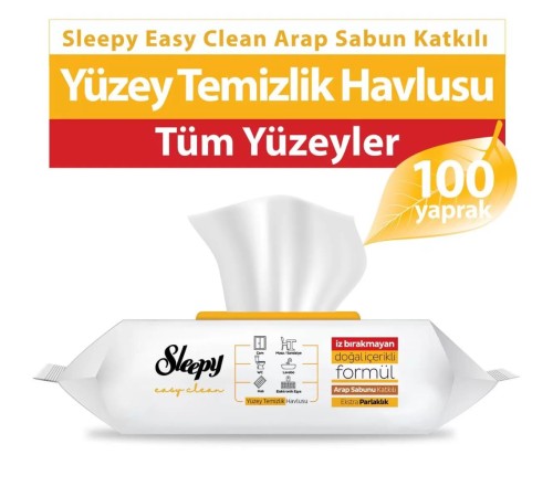Arap Sabunu Katkılı Yüzey Temizlik Havlusu 100 Adet Arap Sabunu Katkılı Yüzey Temizlik Havlusu 100 Adet