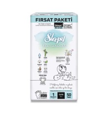 Sleepy Bio Natural Bebek Bezi Fırsat Paketi 1 Beden 50 Adet