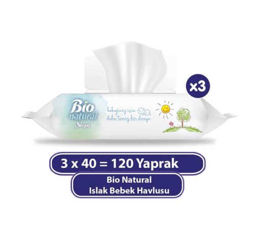 Sleepy Bio Natural Islak Havlu Mendil 3x40 120 Yaprak Sleepy Bio Natural Islak Havlu Mendil 3x40 120 Yaprak