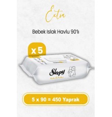 Sleepy Ekstra Islak Havlu Mendil 5x90 450 Yaprak