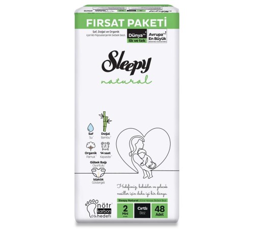 Sleepy Natural Bebek Bezi Fırsat Paketi 2 Beden 48 Adet Sleepy Natural Bebek Bezi Fırsat Paketi 2 Beden 48 Adet
