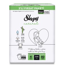 Natural Bebek Bezi 2'Li Fırsat Paketi 4 Beden 82 Adet