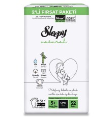 Natural Bebek Bezi 2'Li Fırsat Paketi 5+ Beden 52 Adet